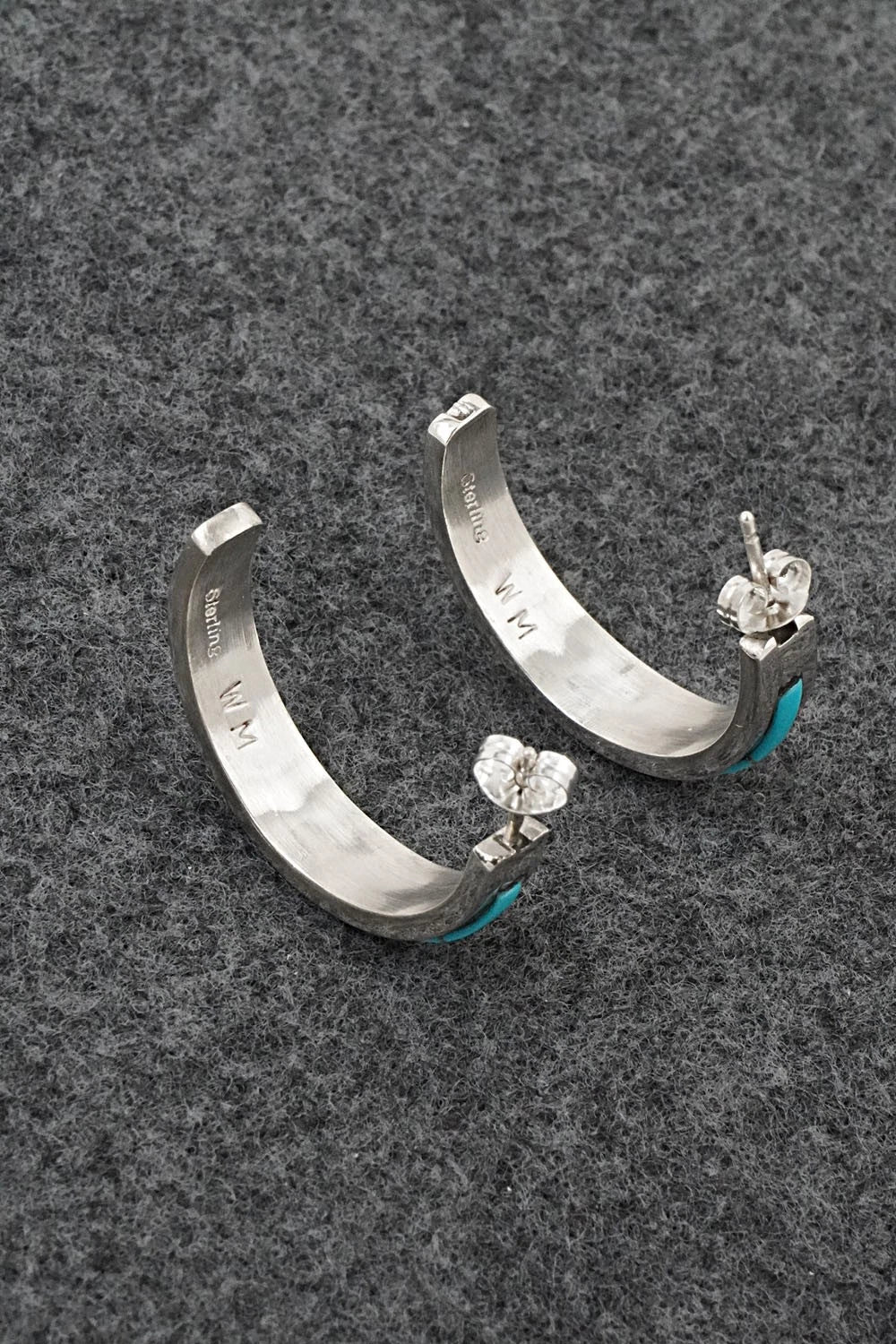 Turquoise & Sterling Silver Earrings - Wilbert Muskett Jr.