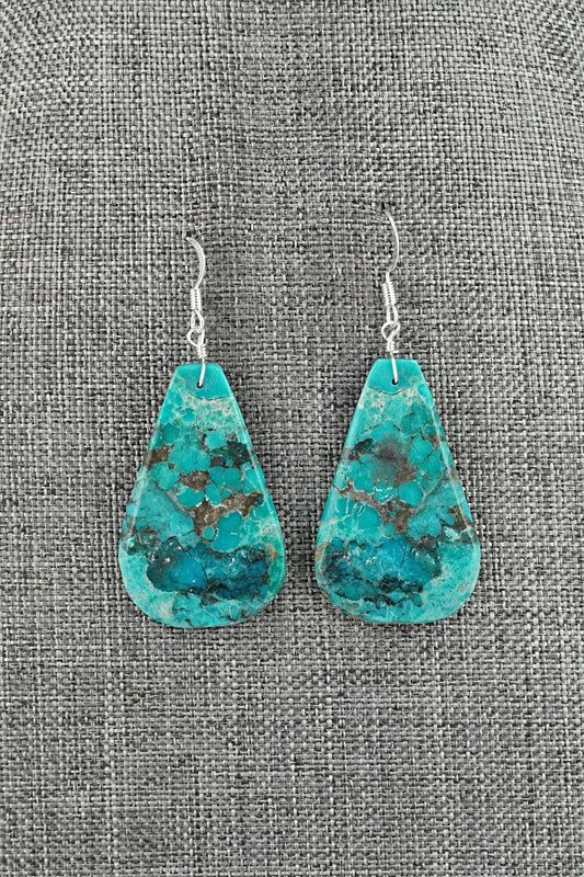 Turquoise & Sterling Silver Earrings - Lupe Lovato