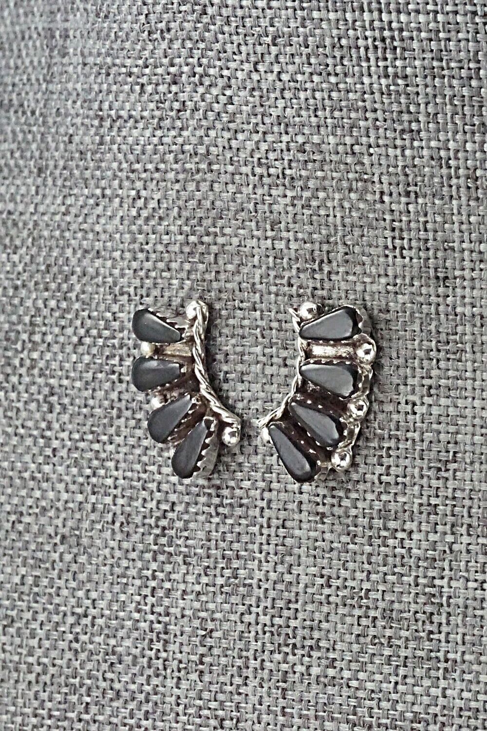 Onyx & Sterling Silver Earrings - Diane Cachini