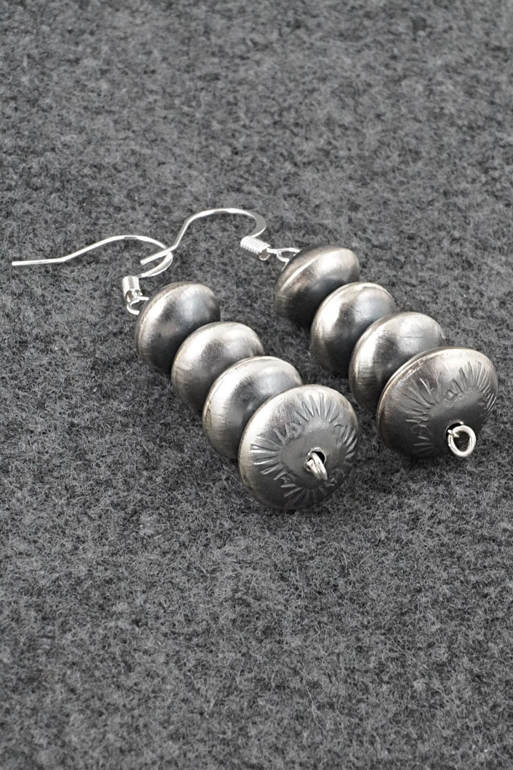 Sterling Silver Navajo Pearl Earrings - Angeline Miller