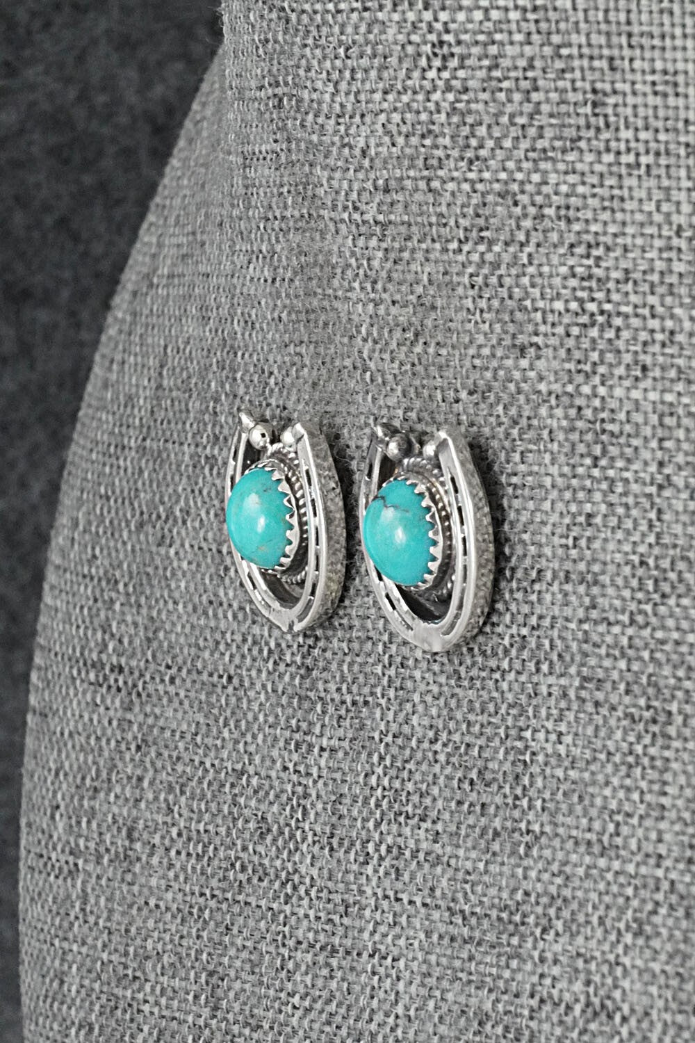 Turquoise & Sterling Silver Earrings - Hiram Largo