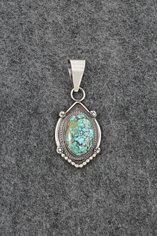 Turquoise & Sterling Silver Pendant - Leslie Nez
