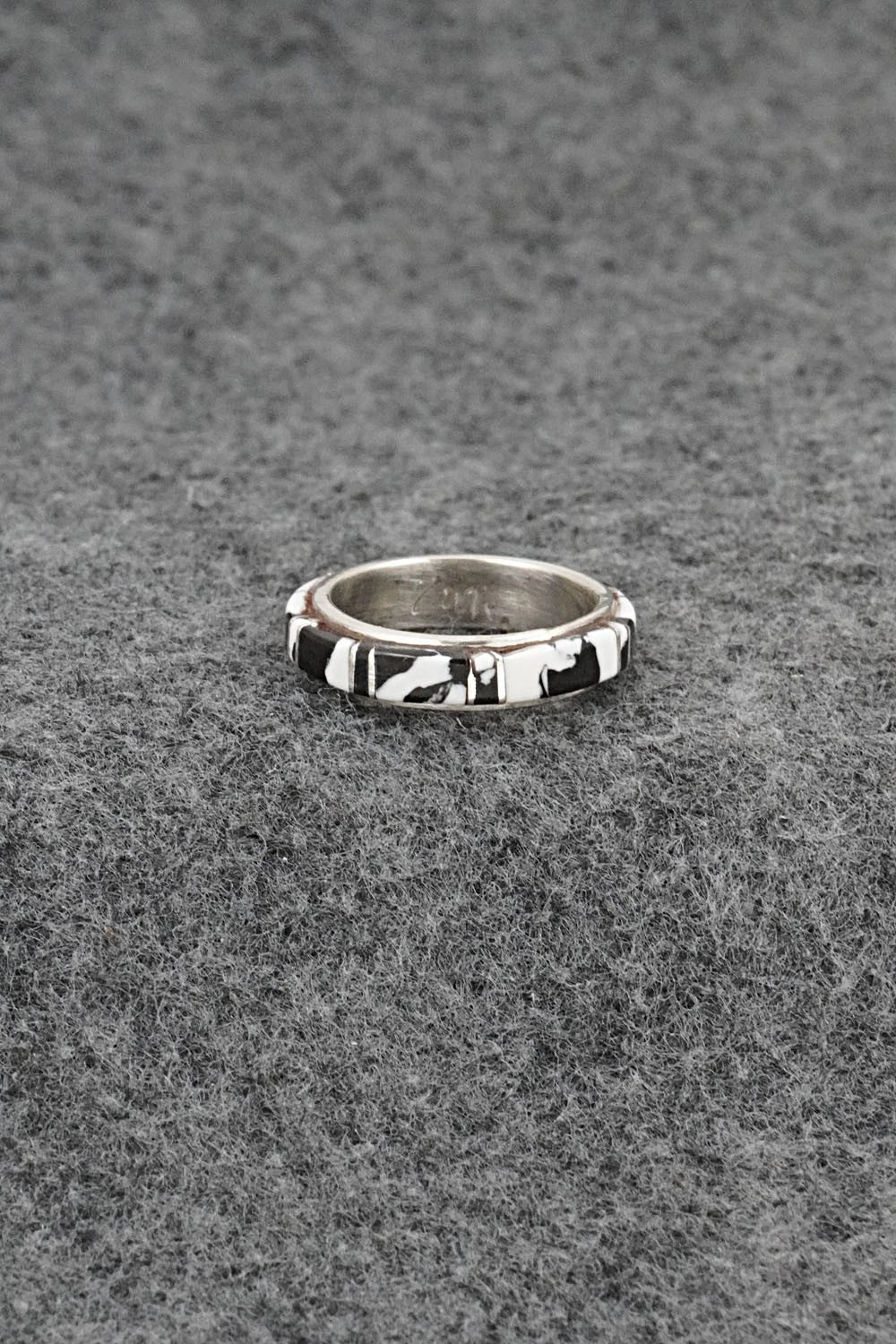 White Buffalo & Sterling Silver Ring - Terrance Panteah - Size 6