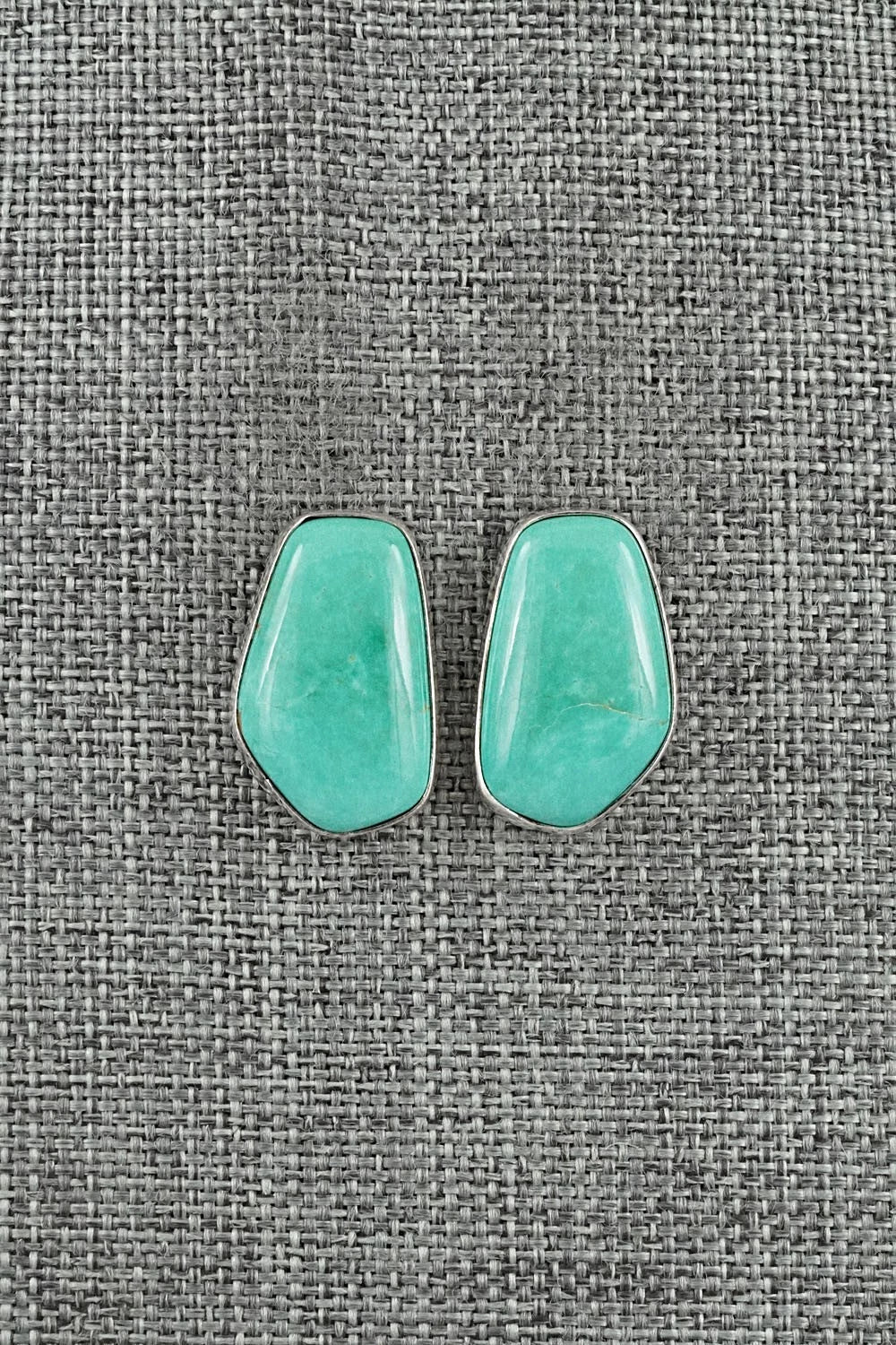 Turquoise & Sterling Silver Earrings - Eugene Gruber