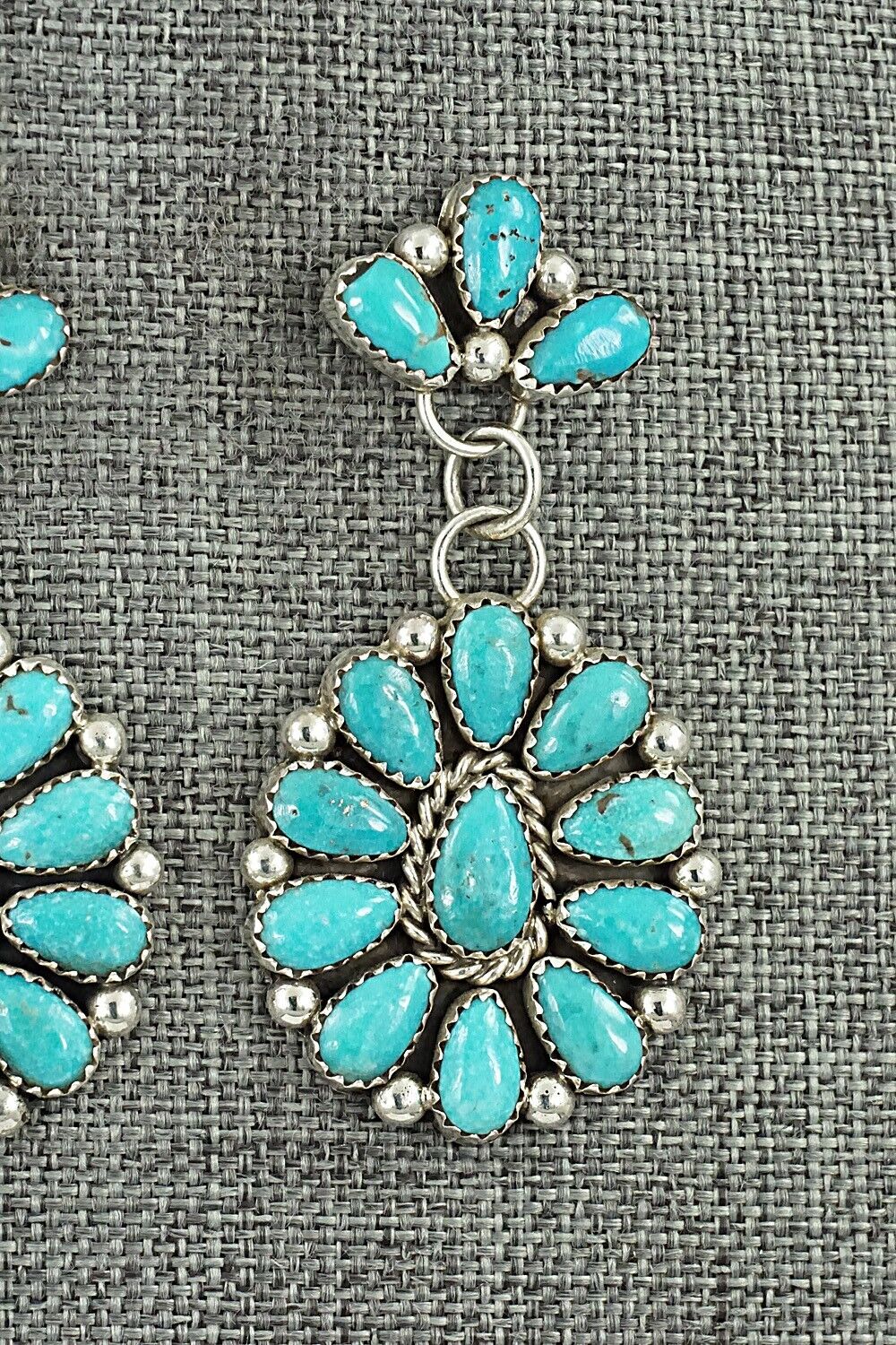 Turquoise & Sterling Silver Earrings - Rodney Notah