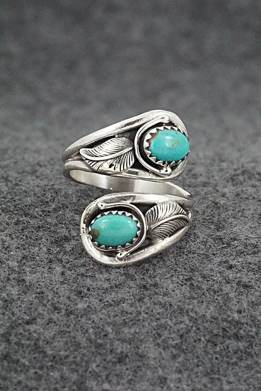 Turquoise & Sterling Silver Ring - Genevieve Francisco - Size 7