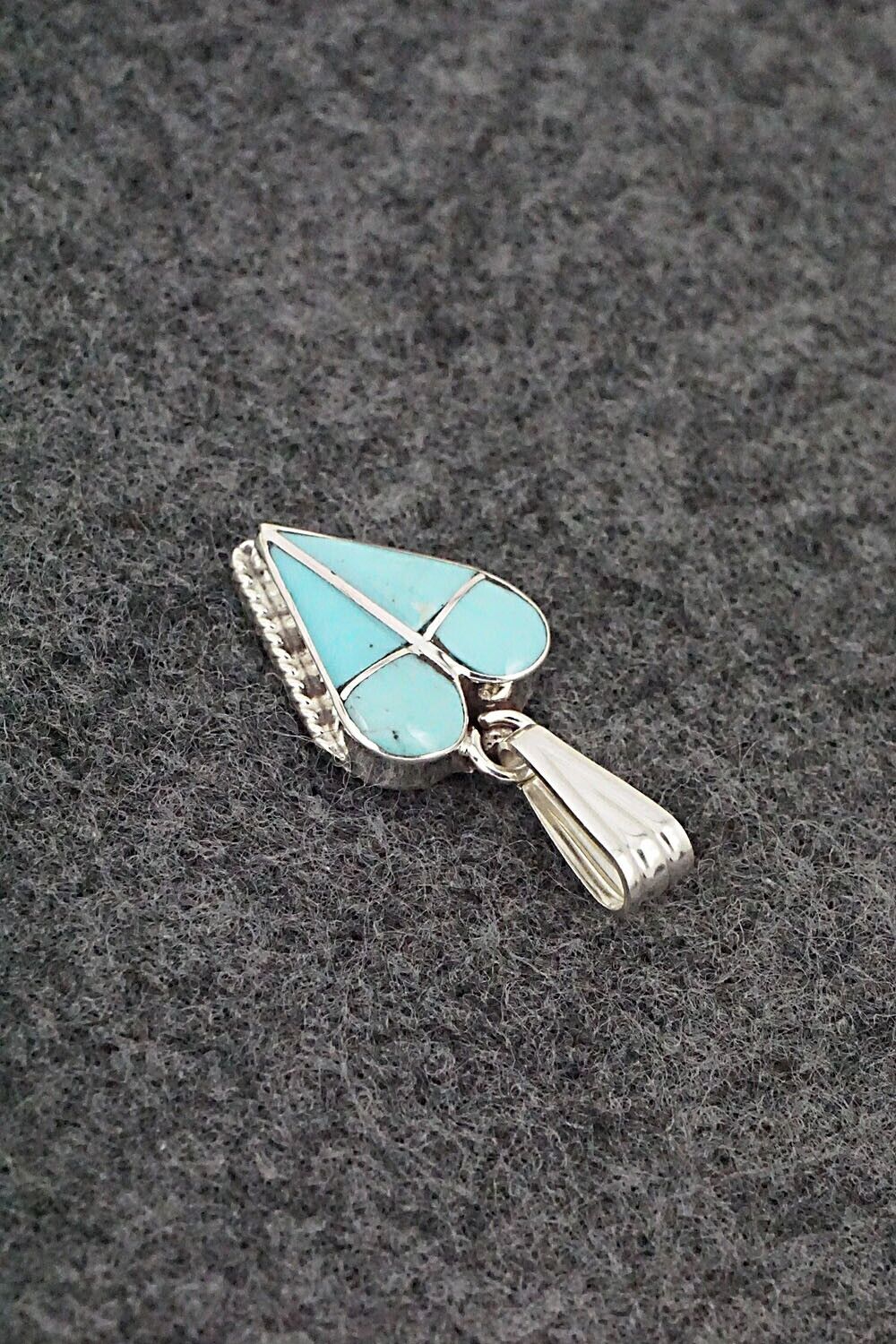Turquoise & Sterling Silver Pendant - Velda Nastacio