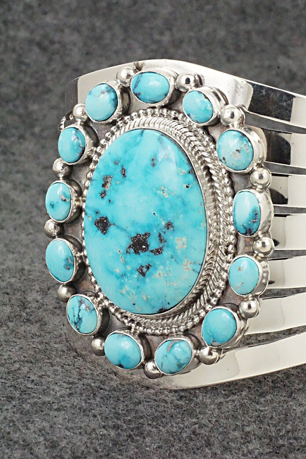 Turquoise and Sterling Silver Bracelet - Tom Lewis