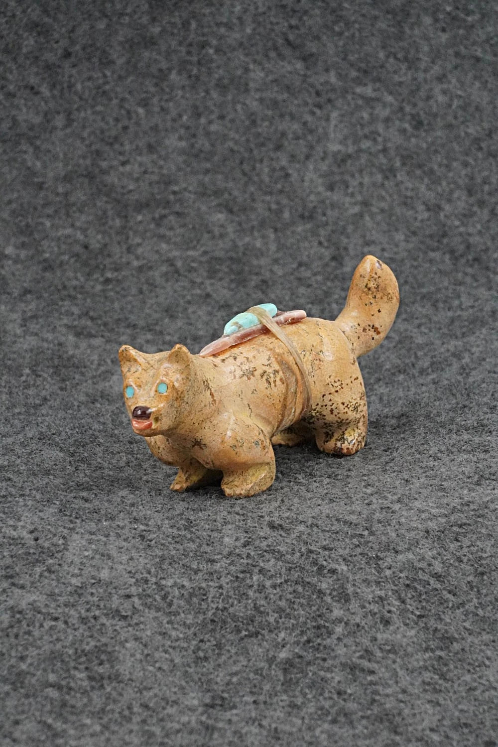 Wolf Zuni Fetish Carving - Freddie Leekya