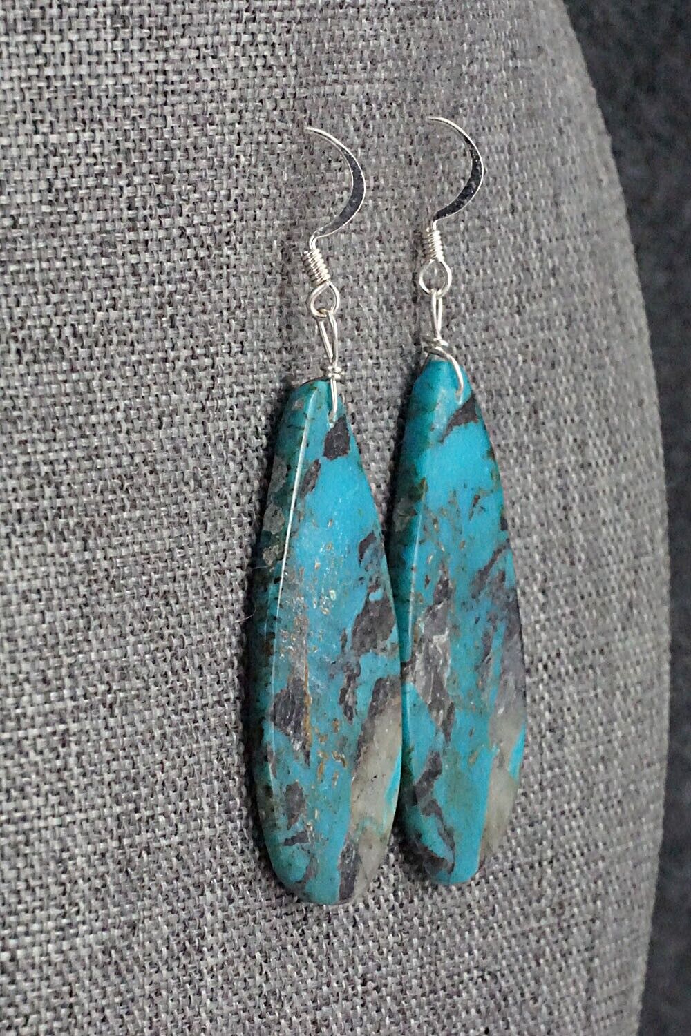 Turquoise & Sterling Silver Earrings - Joe Garcia