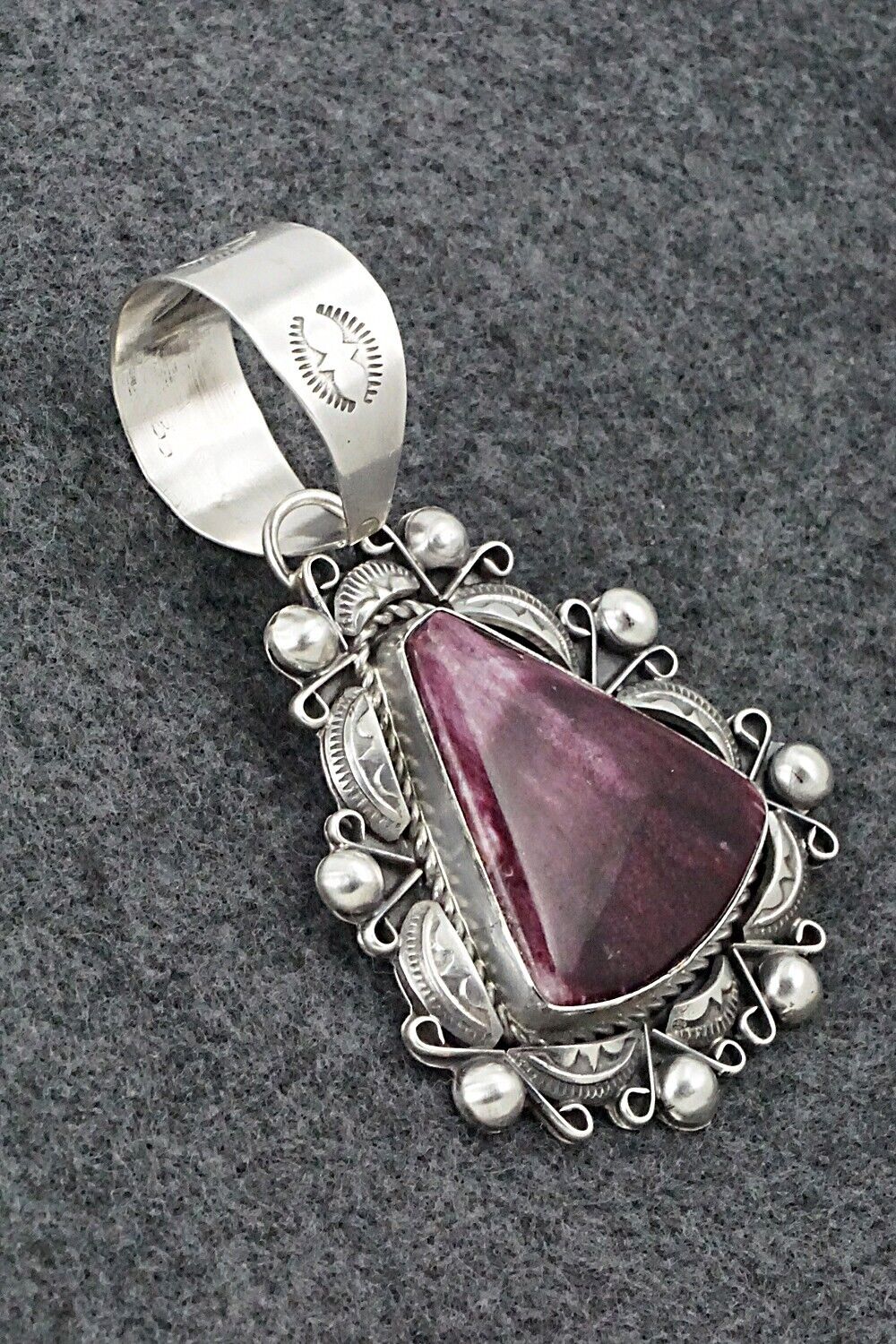 Spiny Oyster and Sterling Silver Pendant - Wilson Dawes