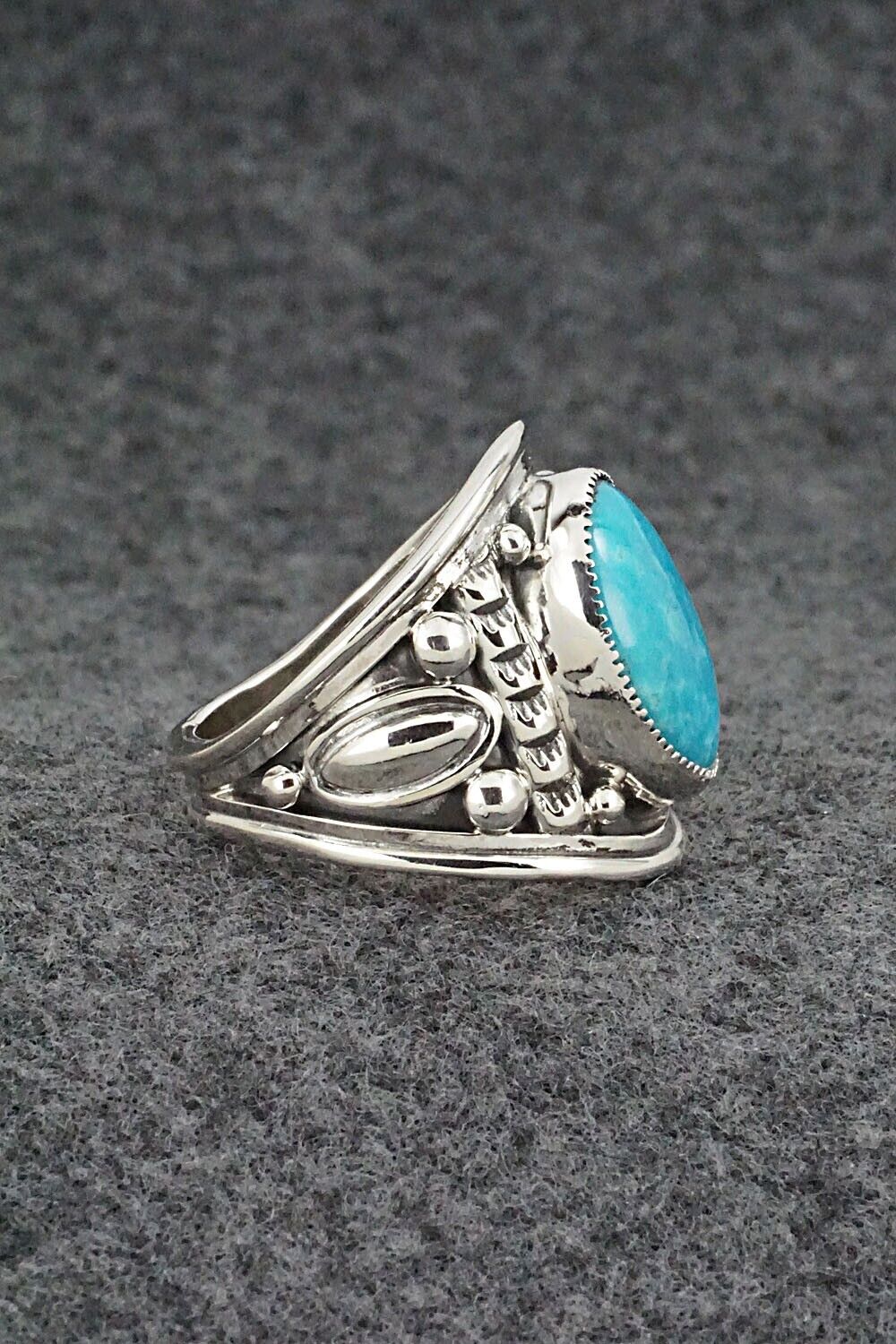 Turquoise and Sterling Silver Ring - Larson Lee - Size 10