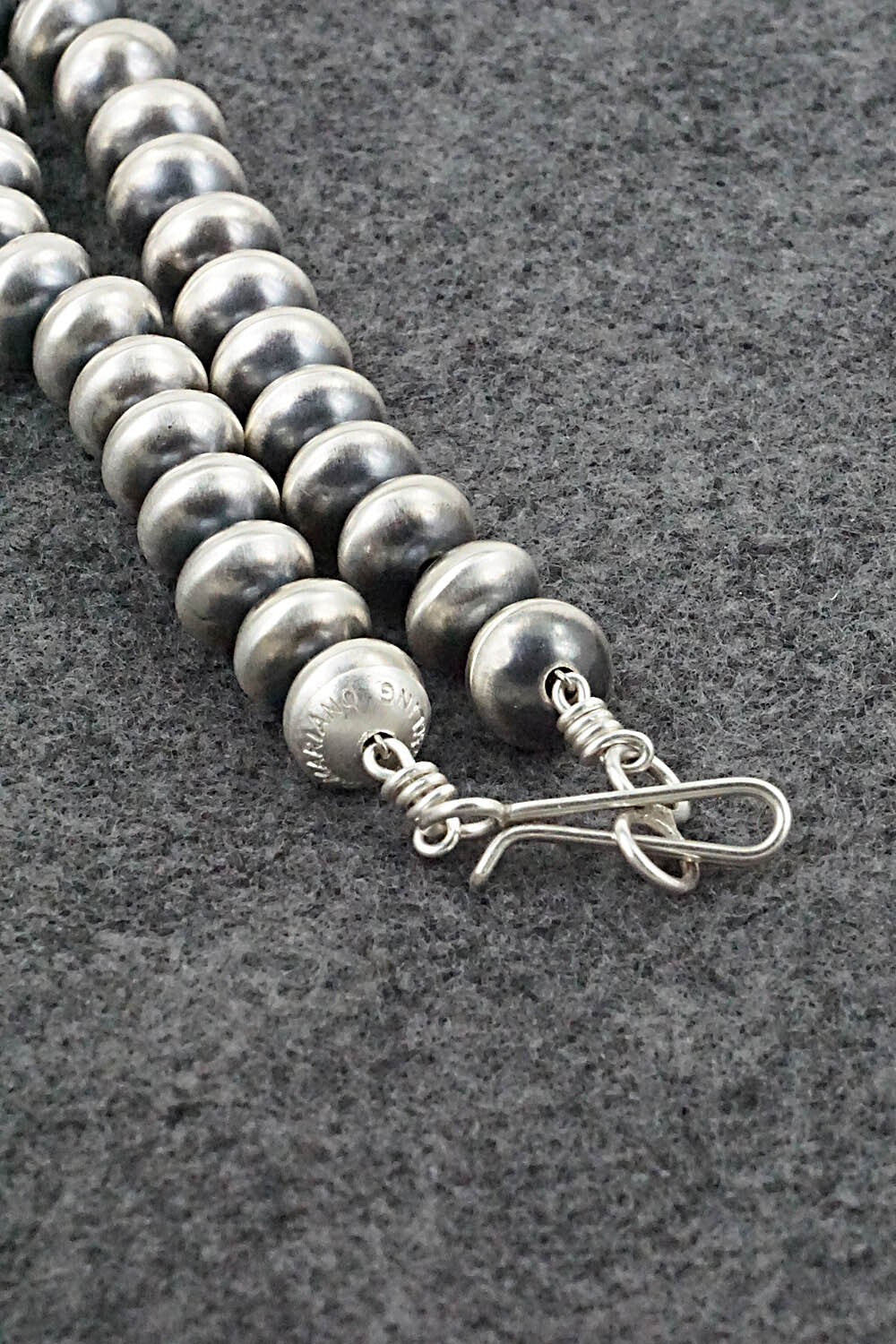 Sterling Silver Navajo Pearl Necklace 14" - Dorinda Mariano
