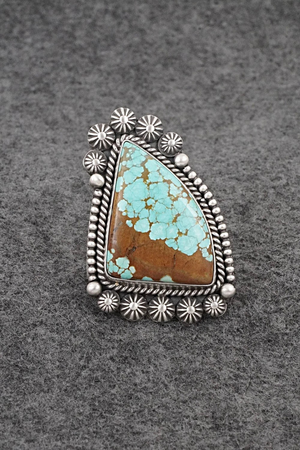 Turquoise & Sterling Silver Ring - Michael Calladitto - Size 7.5