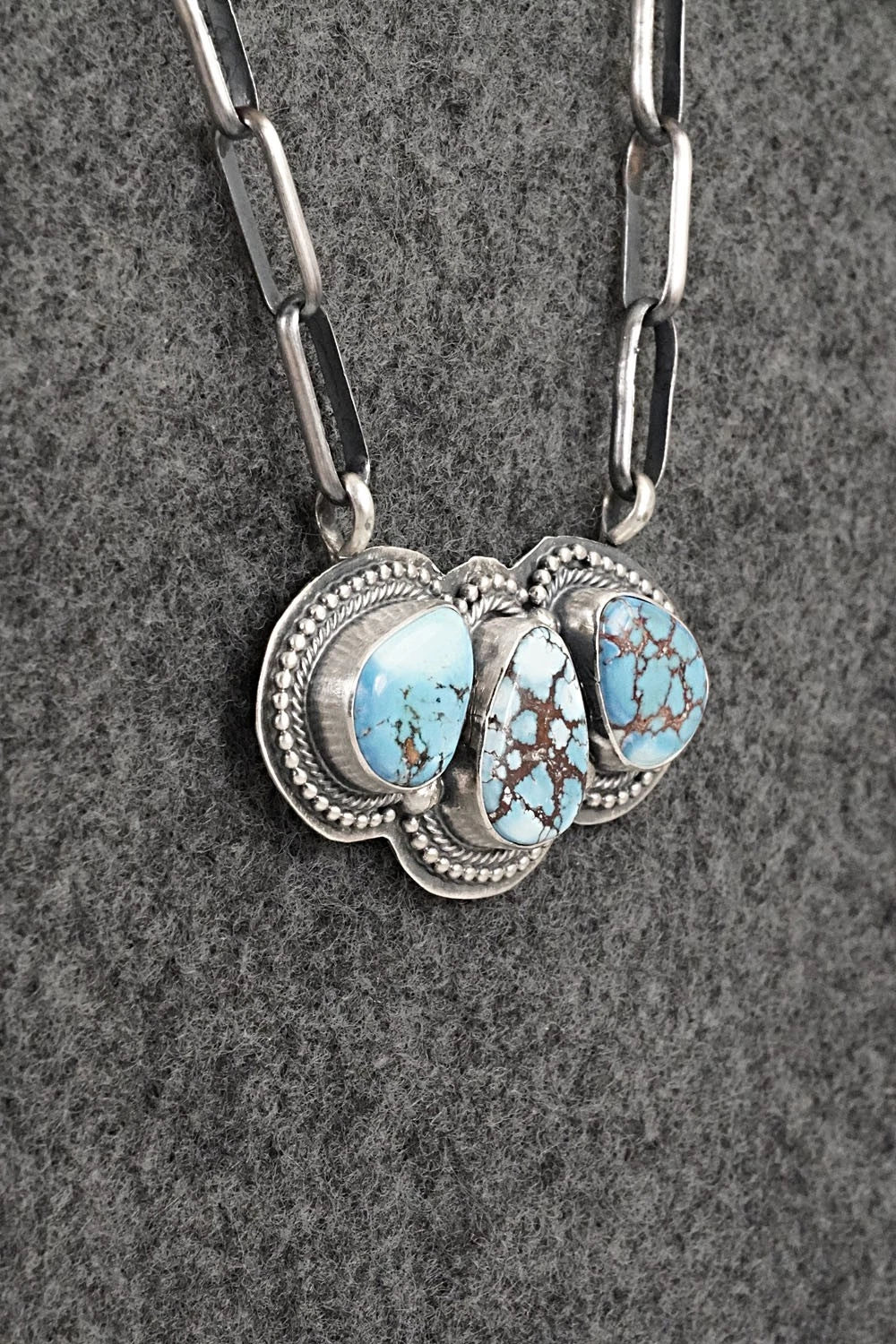 Turquoise & Sterling Silver Necklace - Darrin Livingston