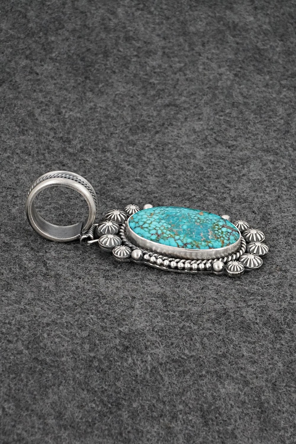 Turquoise & Sterling Silver Pendant - Michael Calladitto