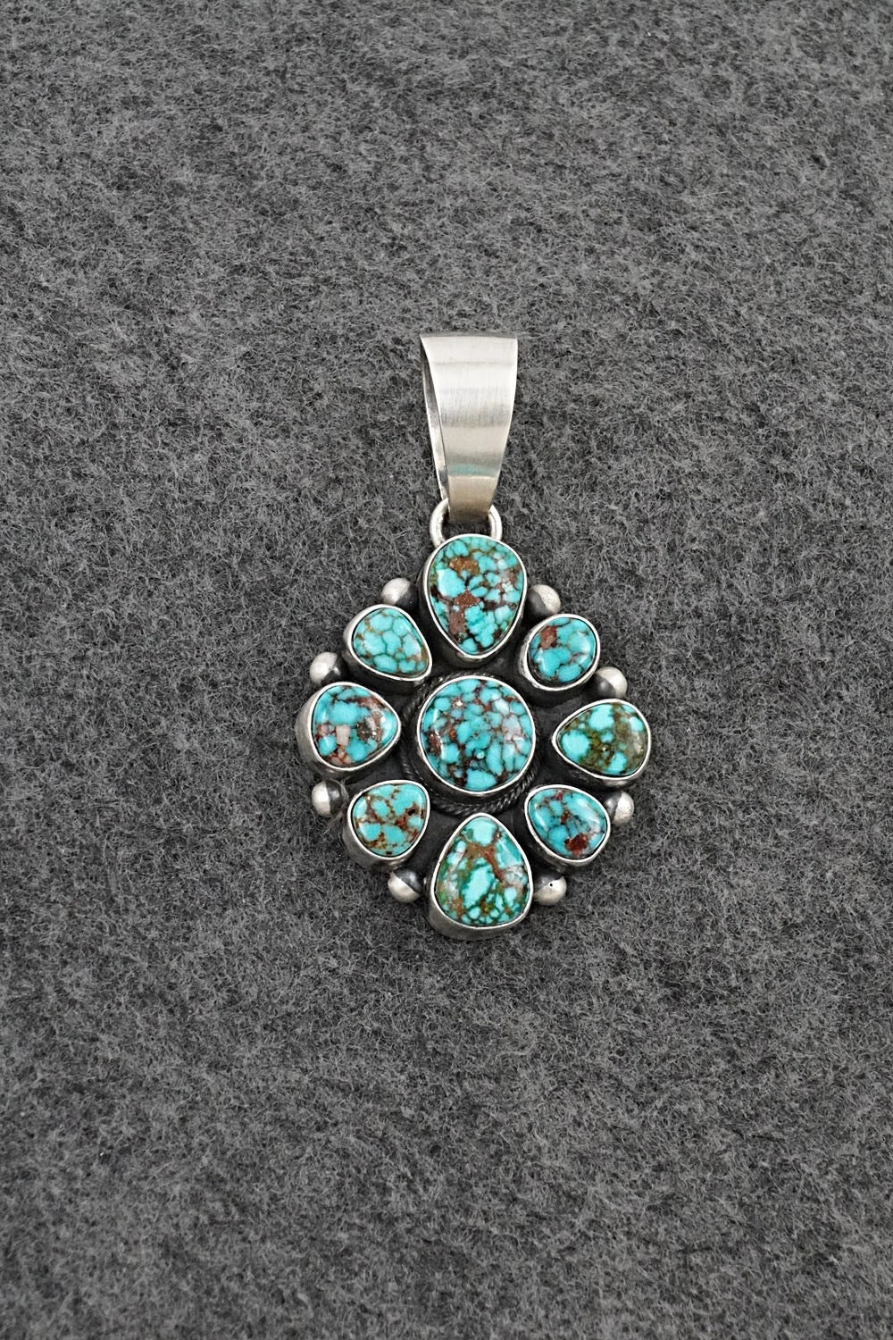 Turquoise & Sterling Silver Pendant - Mark Yazzie