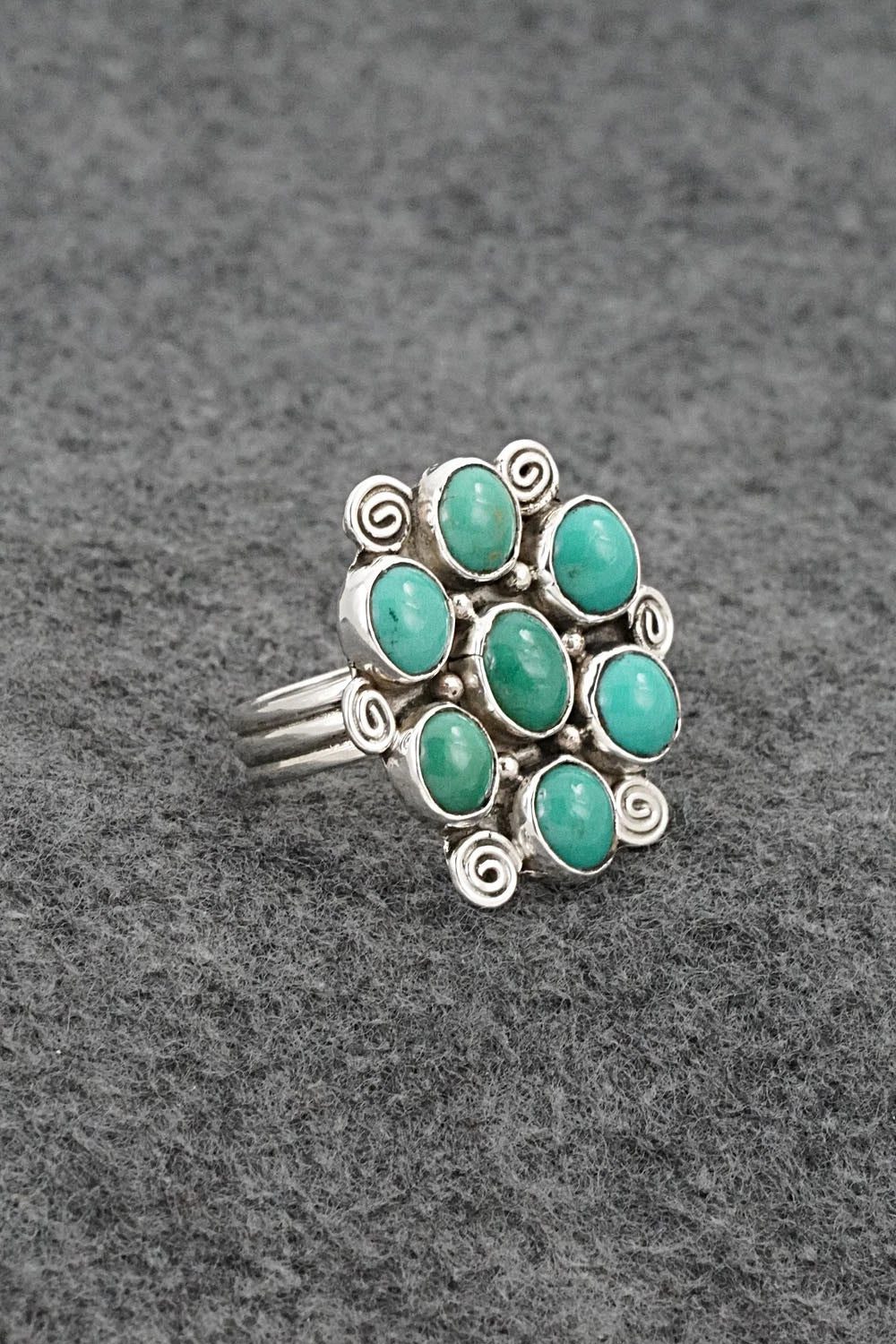 Turquoise & Sterling Silver Ring - Priscilla Reeder - Size 10