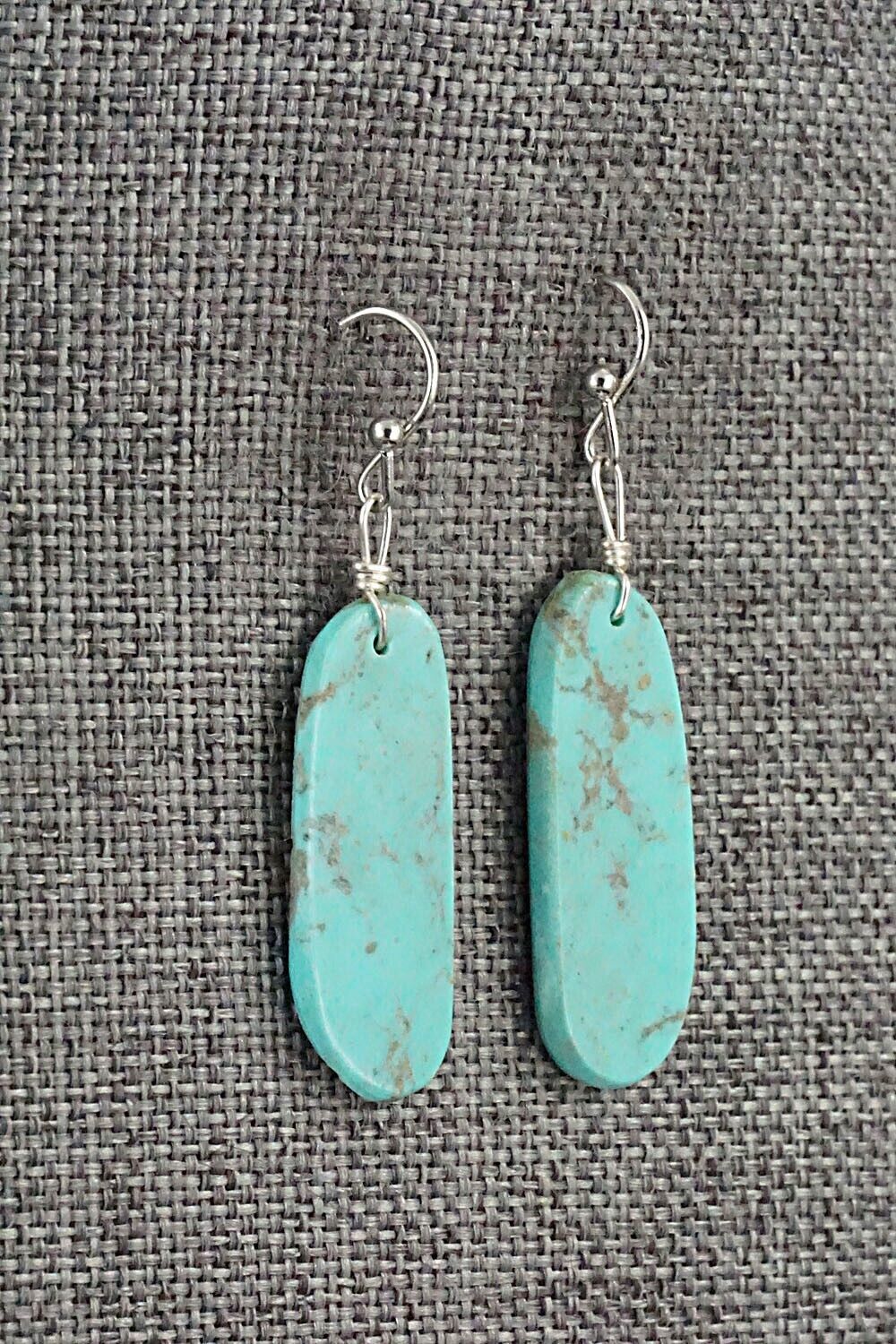 Turquoise & Sterling Silver Earrings - Joe Garcia