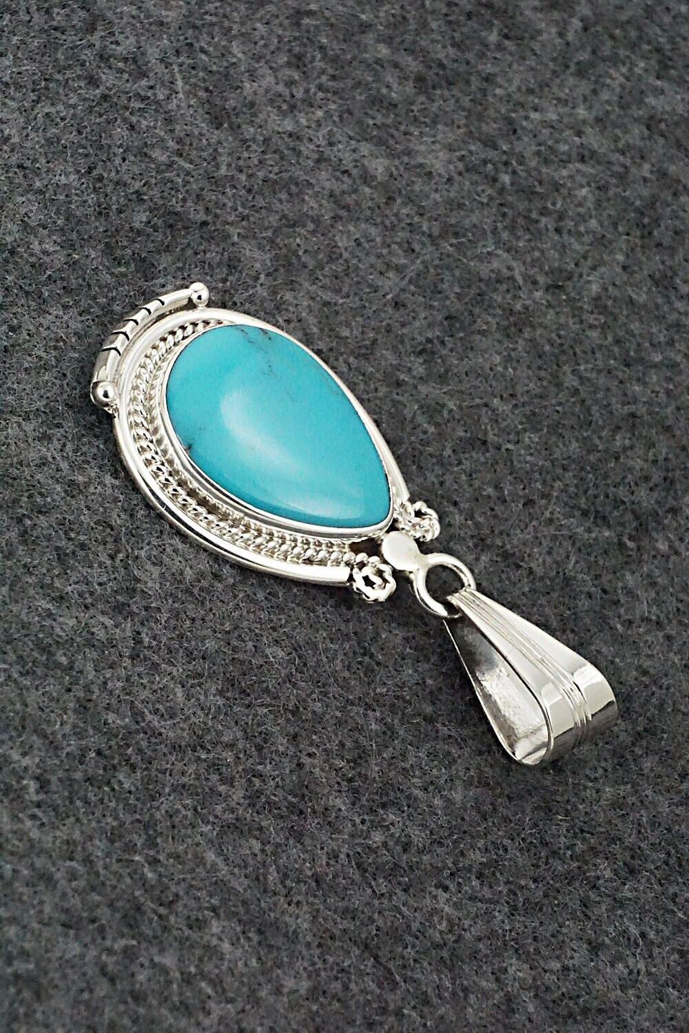 Turquoise & Sterling Silver Pendant - Samuel Yellowhair