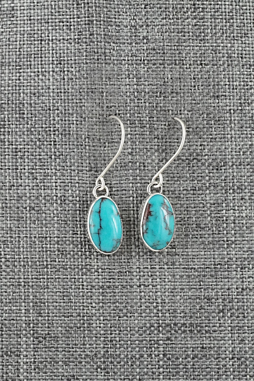 Turquoise & Sterling Silver Earrings - Eugene Gruber