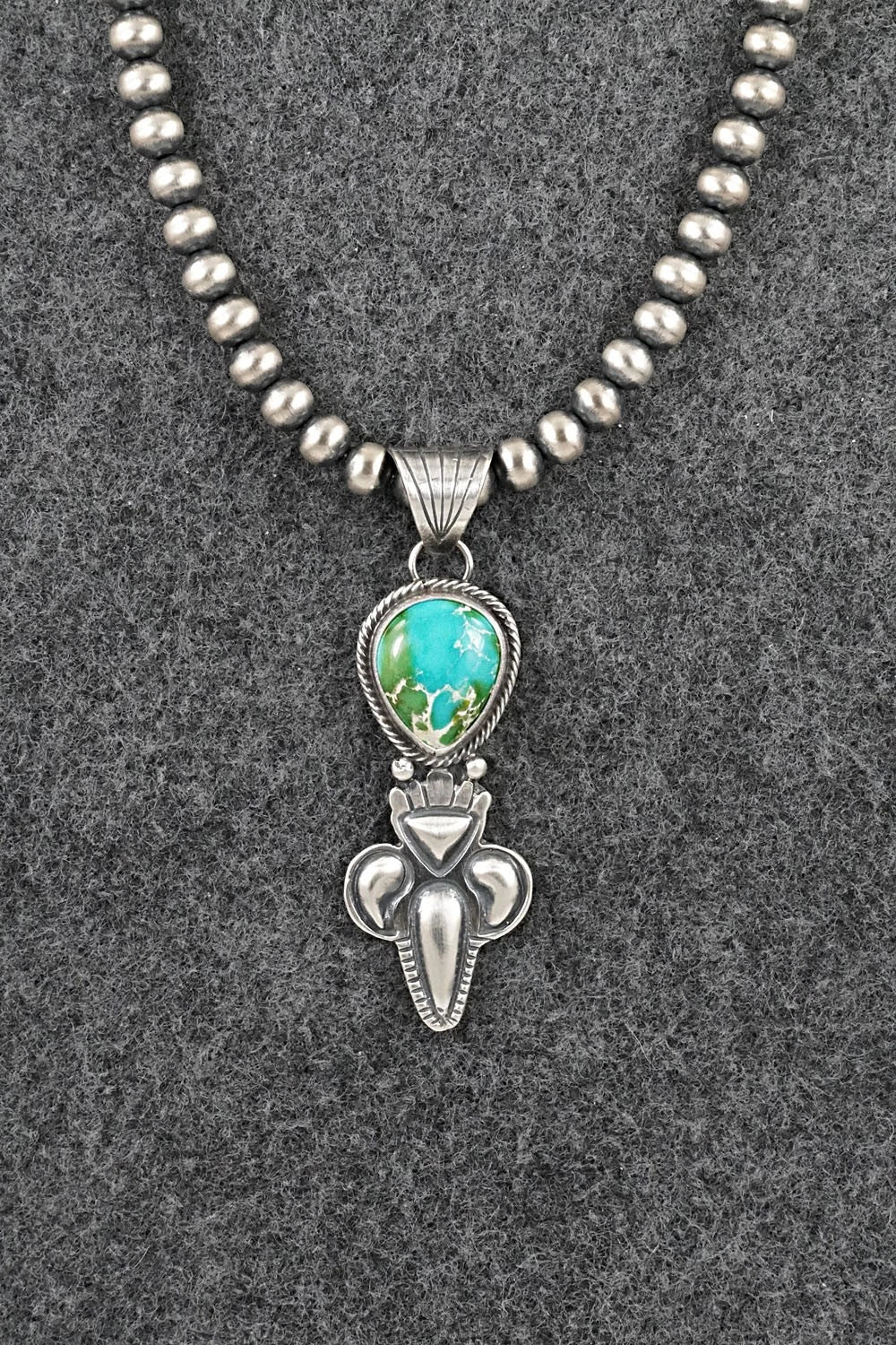Turquoise & Sterling Silver Necklace - Gary Shorty