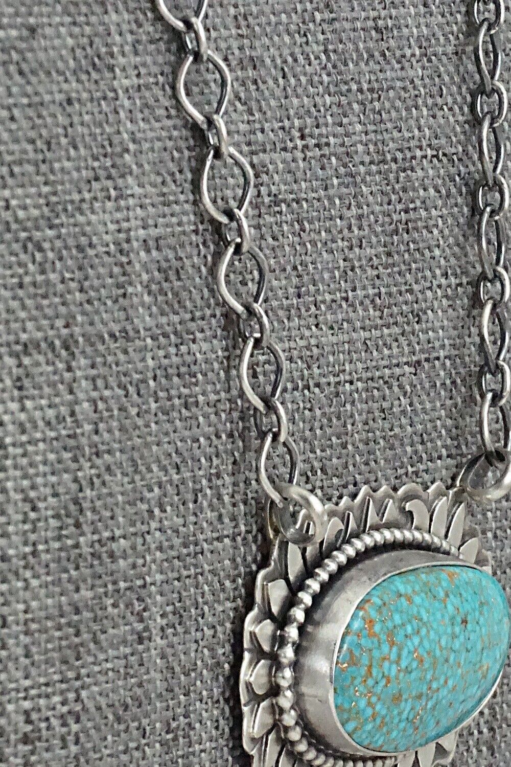 Turquoise & Sterling Silver Necklace - Randy Billy