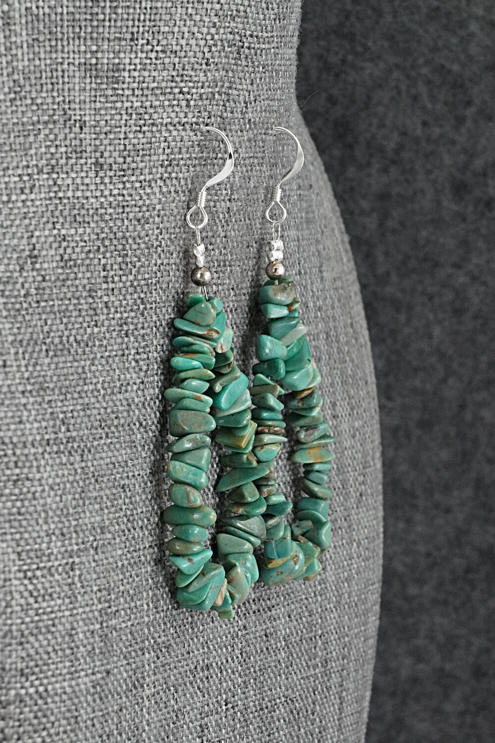 Turquoise & Sterling Silver Earrings - Doreen Jake