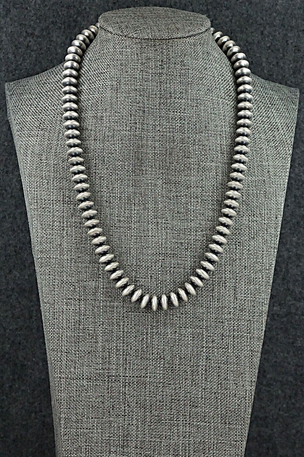 Sterling Silver Navajo Pearl Necklace 18" - Bryannen Halwood