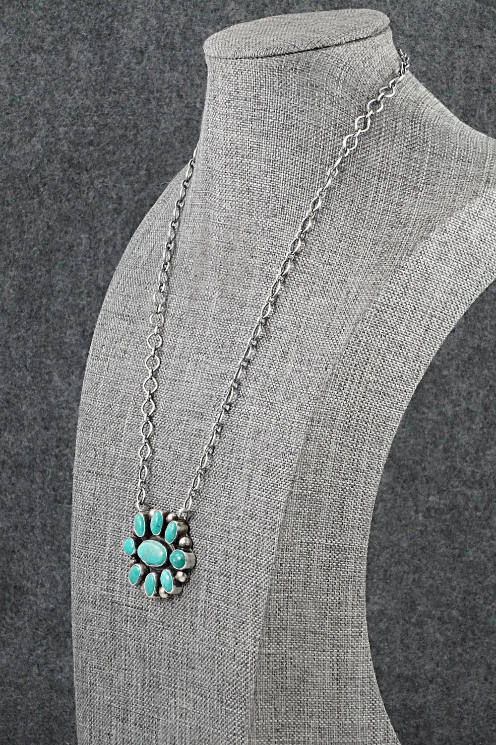 Turquoise & Sterling Silver Necklace - Kathleen Livingston