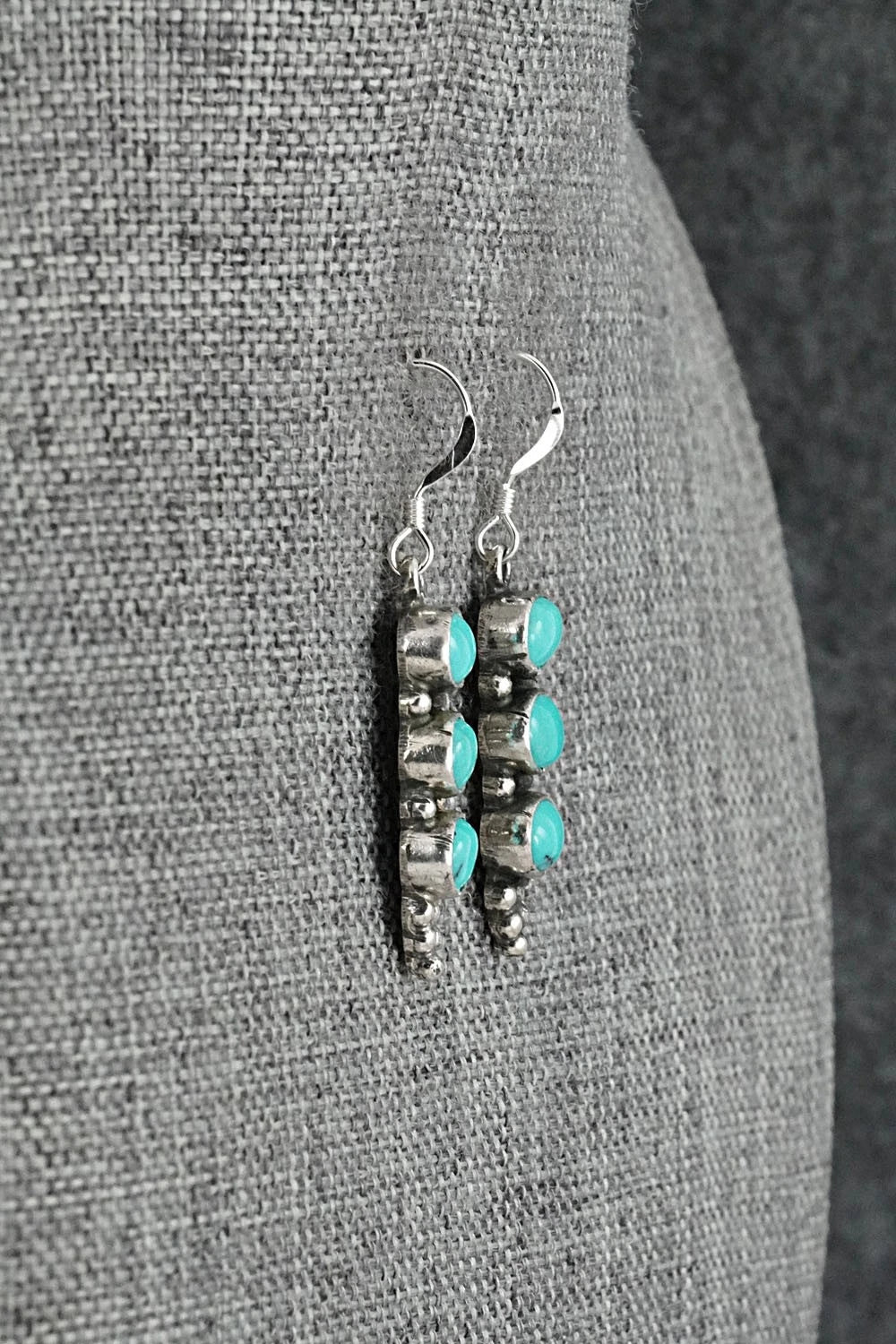 Turquoise & Sterling Silver Earrings - Gary Shorty