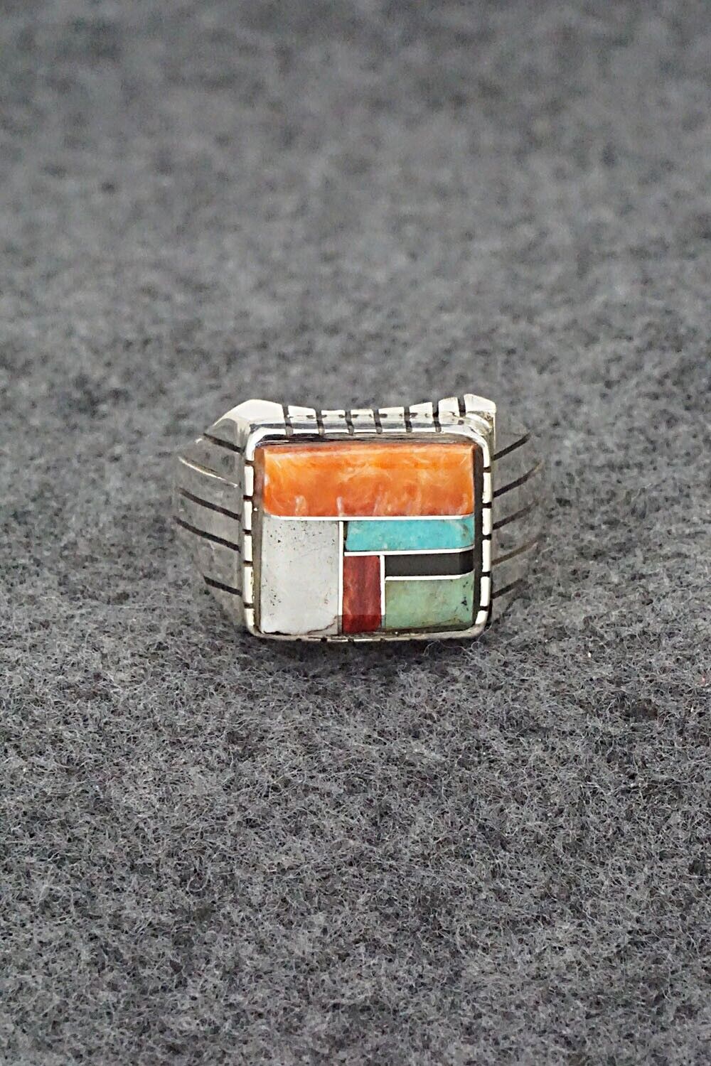 Multi-Stone & Sterling Silver Ring - Trevor Jack - Size 11.5