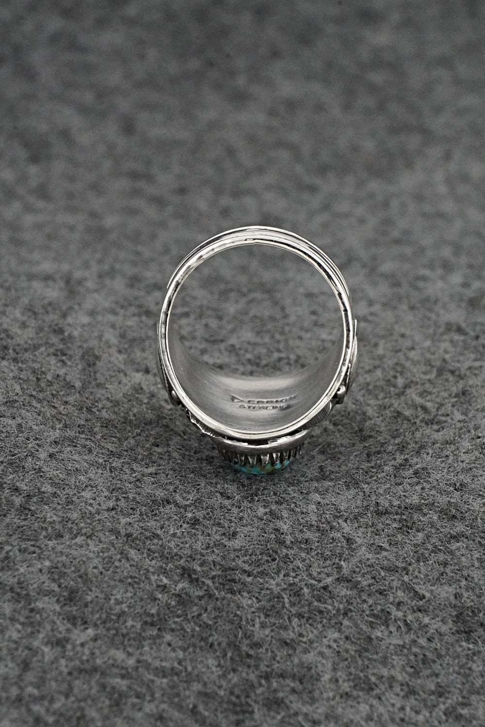 Turquoise & Sterling Silver Ring - Derrick Gordon - Size 8