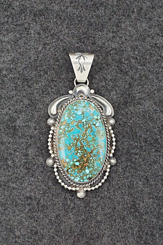 Turquoise & Sterling Silver Pendant - Raymond Delgarito