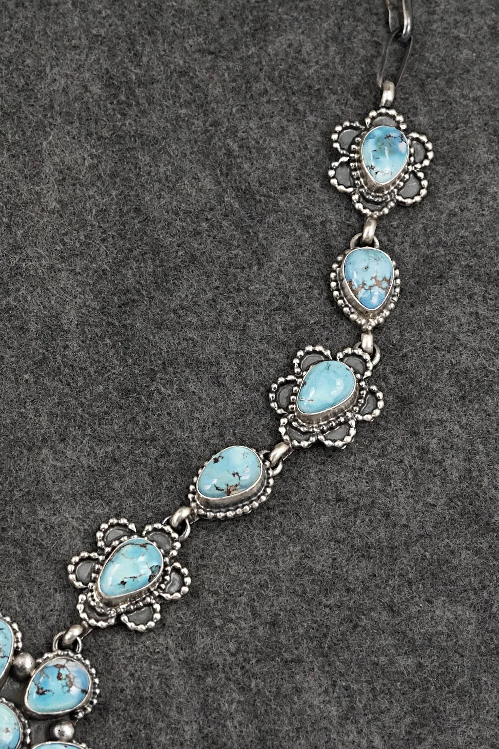 Turquoise & Sterling Silver Necklace and Earrings Set - Darrin Livingston