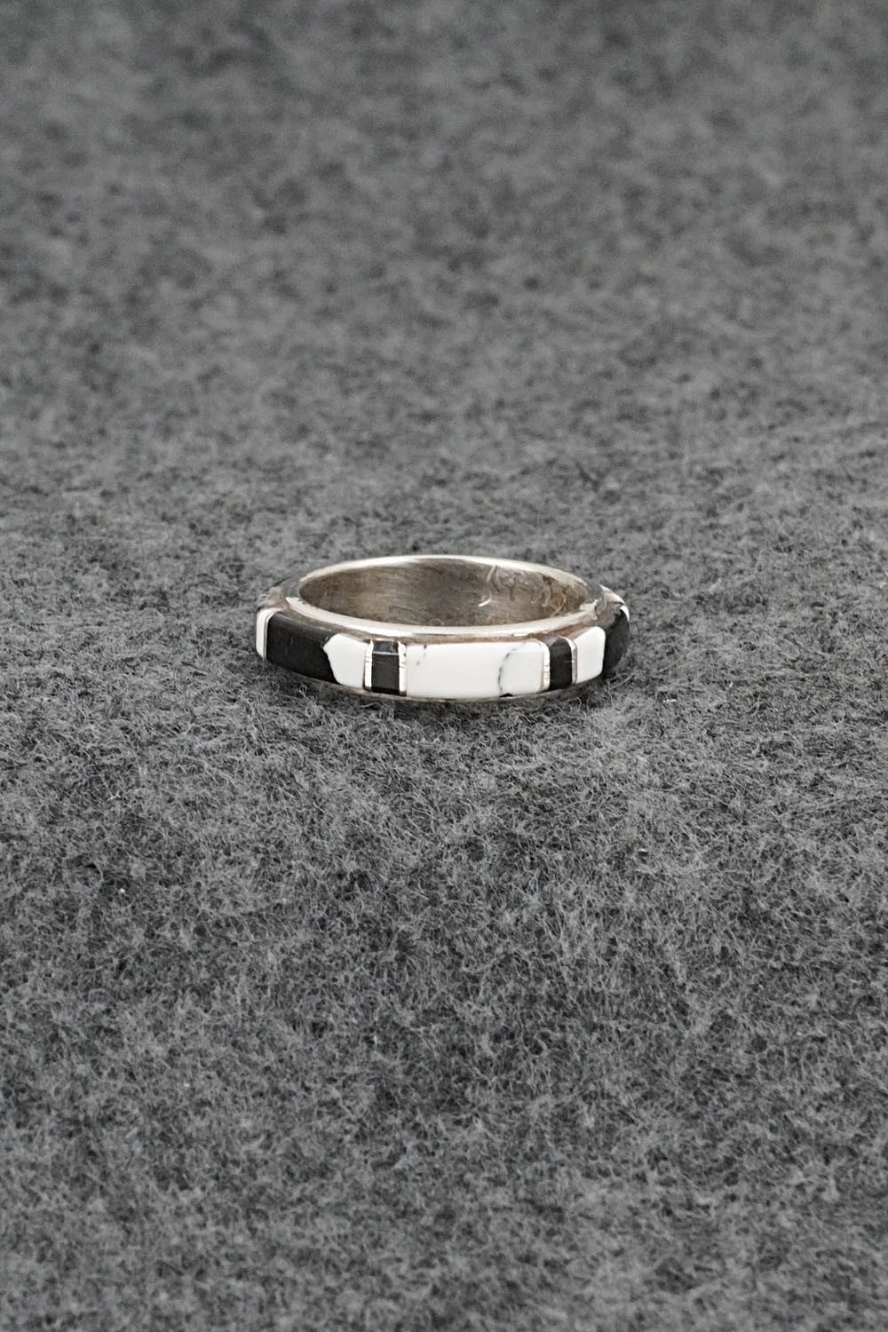 White Buffalo & Sterling Silver Ring - Terrance Panteah - Size 7