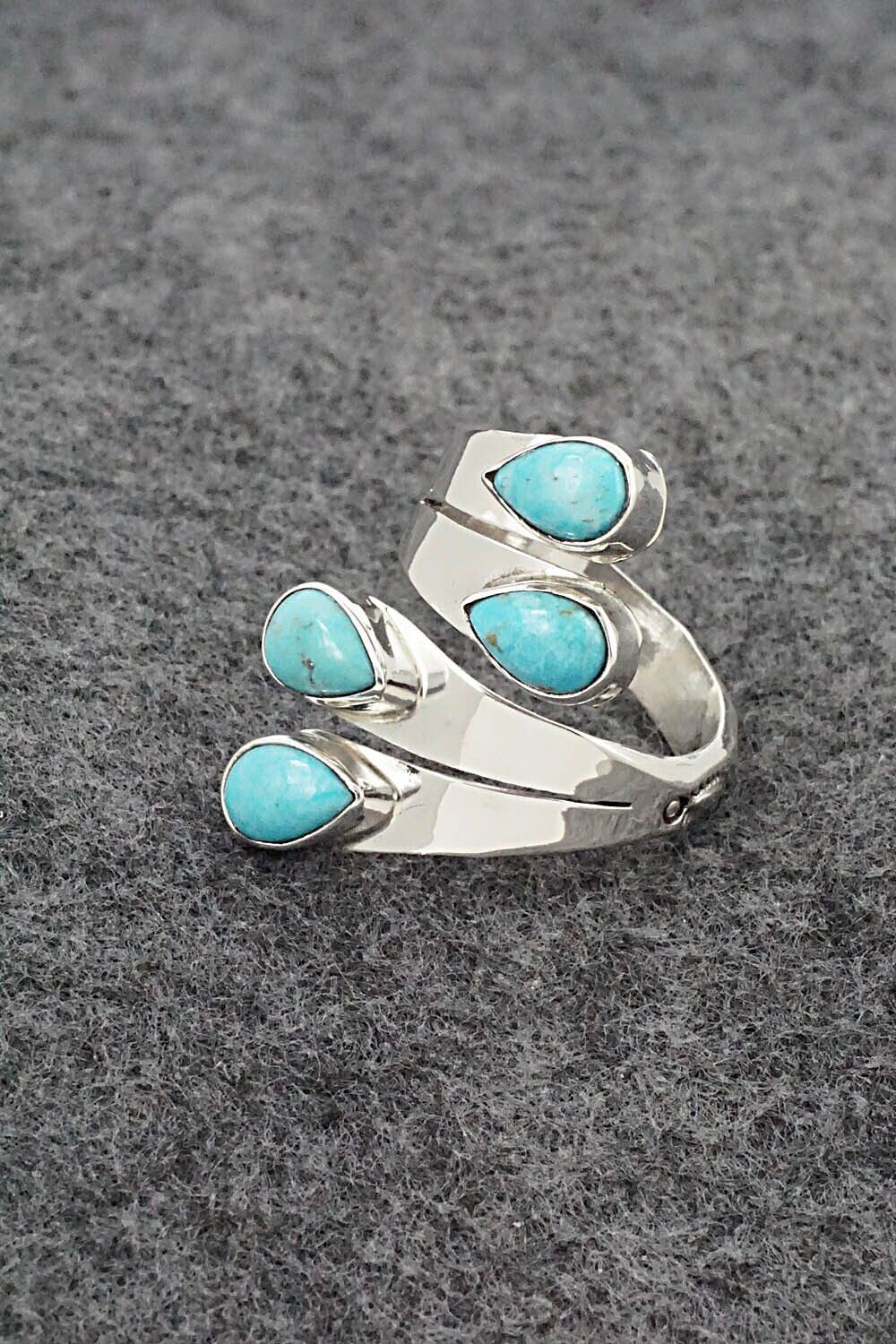 Turquoise & Sterling Silver Ring - Thomas Yazzie - Size 8