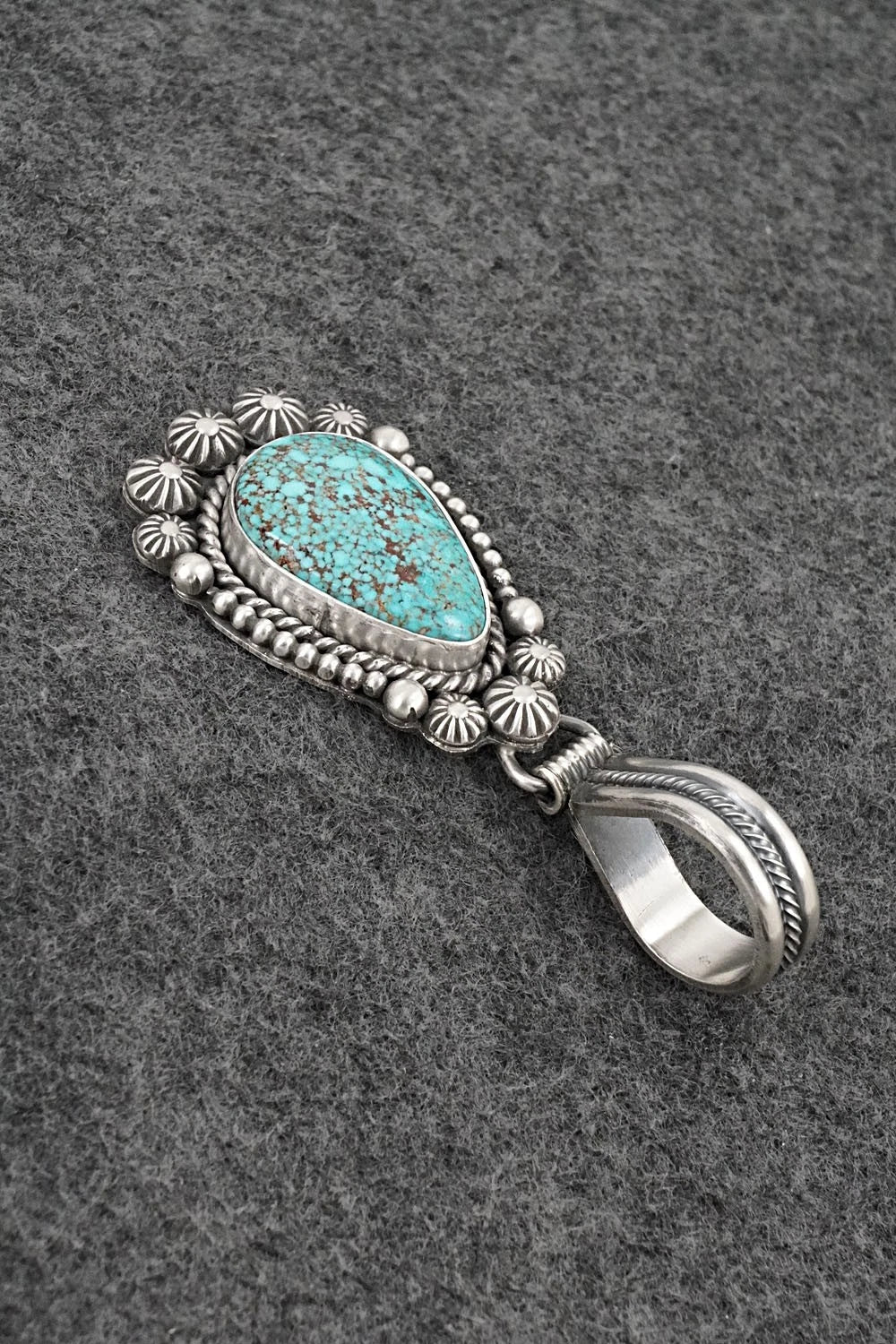 Turquoise & Sterling Silver Pendant - Michael Calladitto