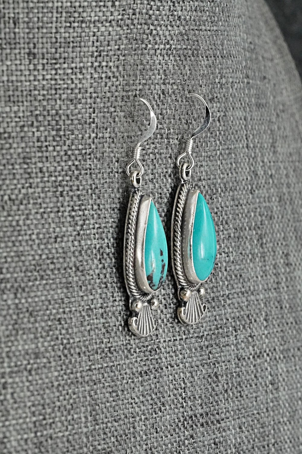 Turquoise & Sterling Silver Earrings - Verley Betone