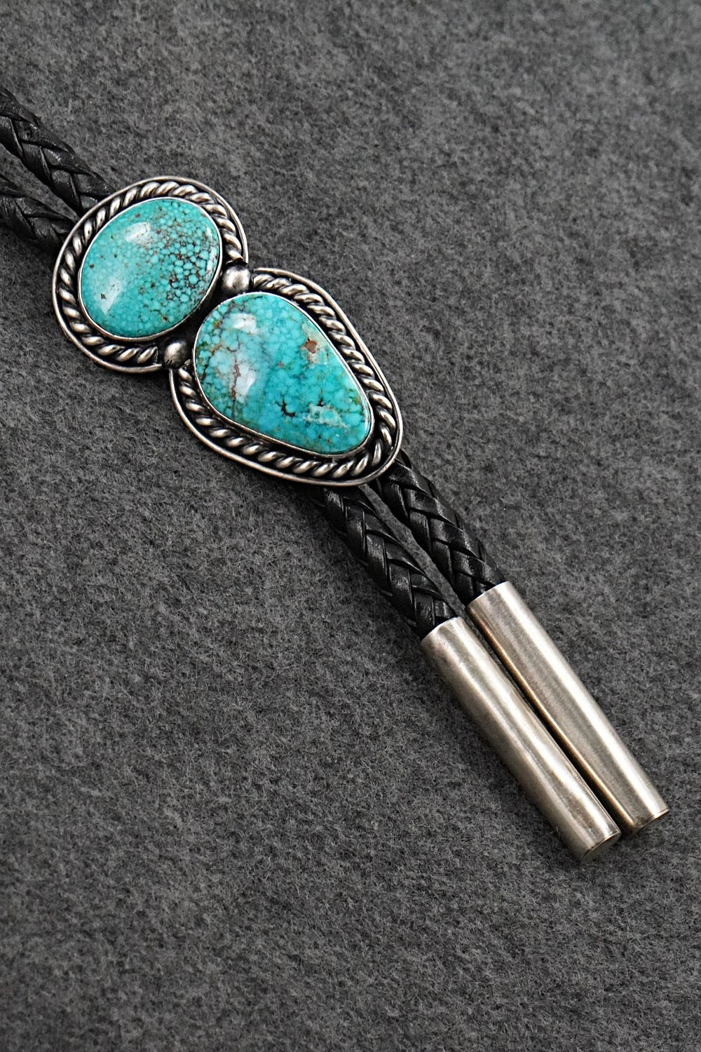 Turquoise & Sterling Silver Bolo Tie - Darrin Livingston