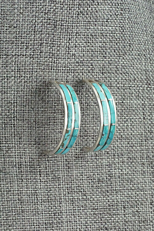 Turquoise & Sterling Silver Earrings - Andrew Enrico