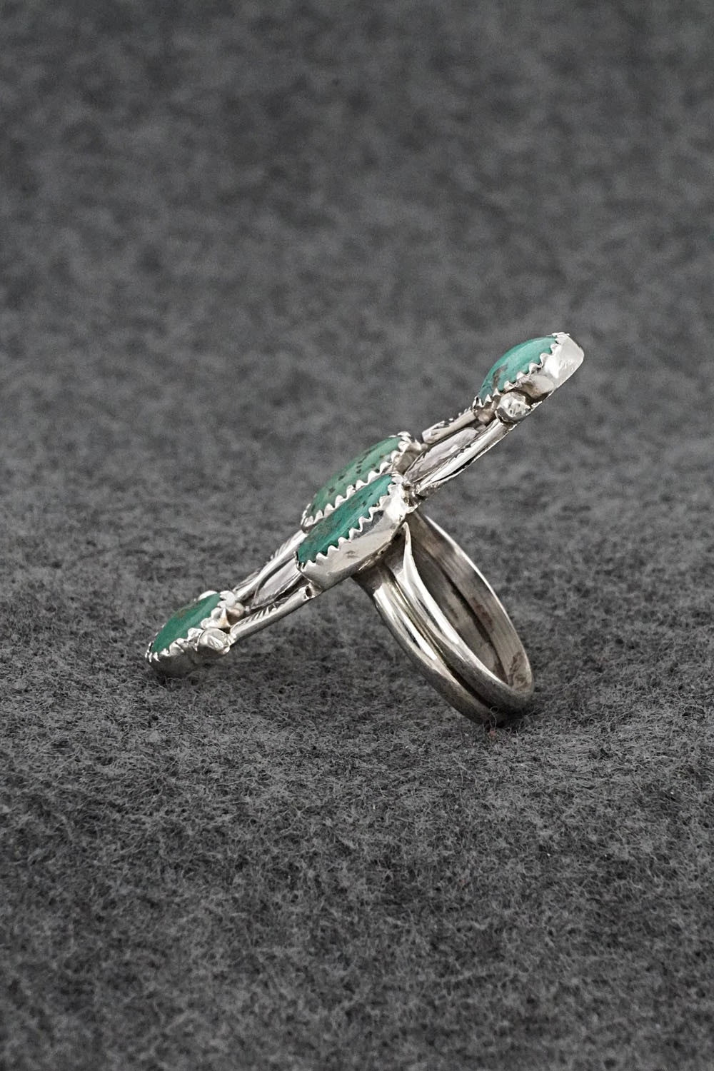 Turquoise & Sterling Silver Ring - Priscilla Reeder - Size 8