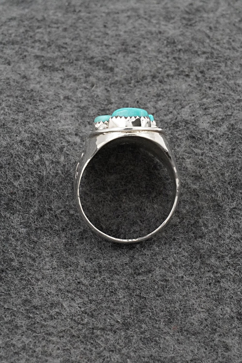 Turquoise & Sterling Silver Ring - Anthony Brown - Size 10.5