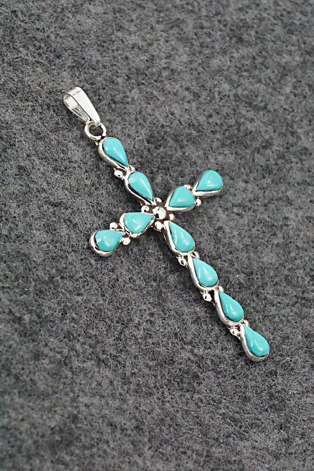 Turquoise & Sterling Silver Pendant - Gina Dosedo