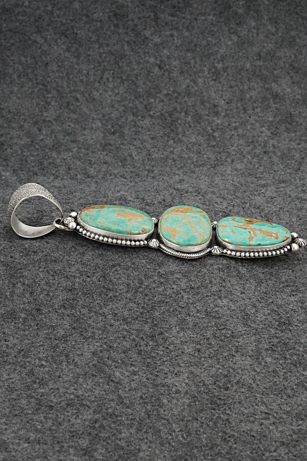 Turquoise & Sterling Silver Pendant - Darrin Livingston