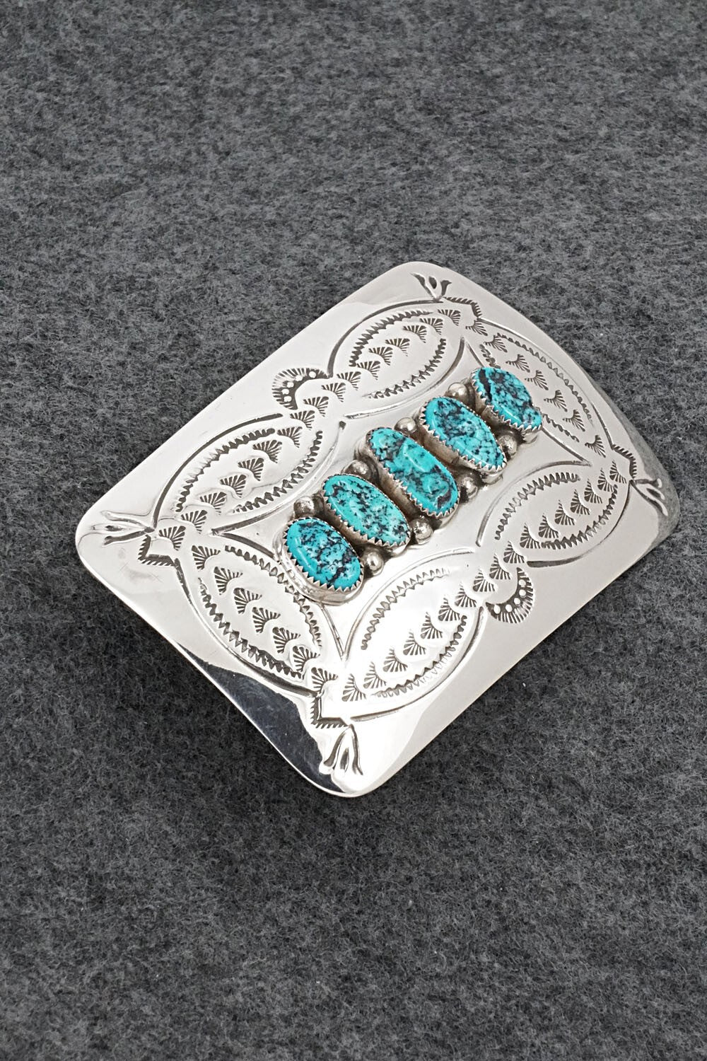 Turquoise & Sterling Silver Belt Buckle - Jolene Begay