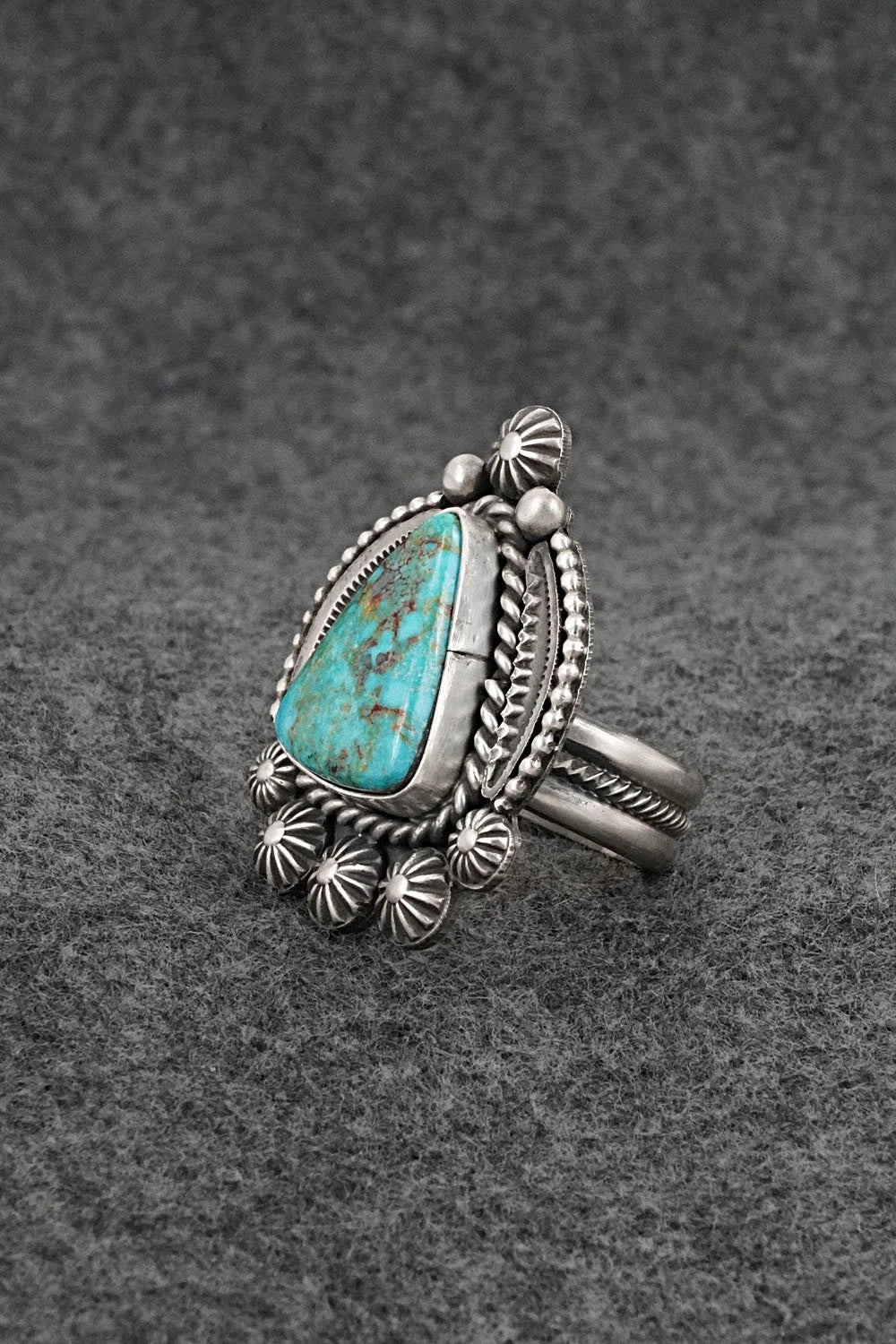 Turquoise & Sterling Silver Ring - Michael Calladitto - Size 7