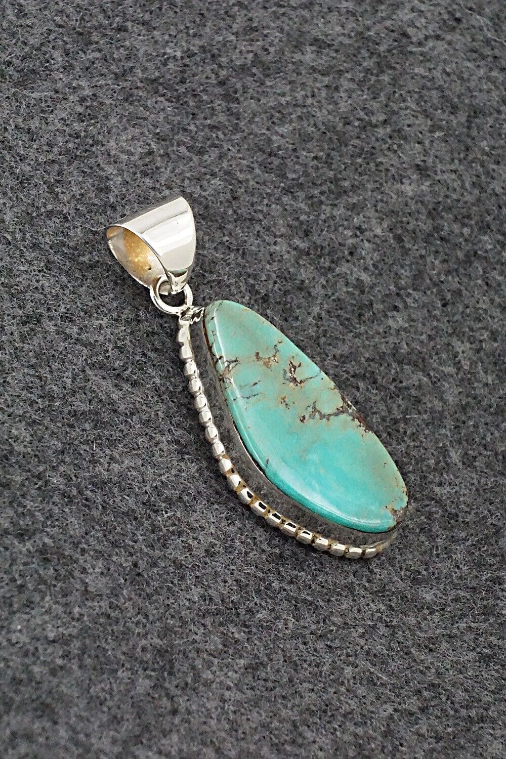 Turquoise & Sterling Silver Pendant - Lamy Castillo