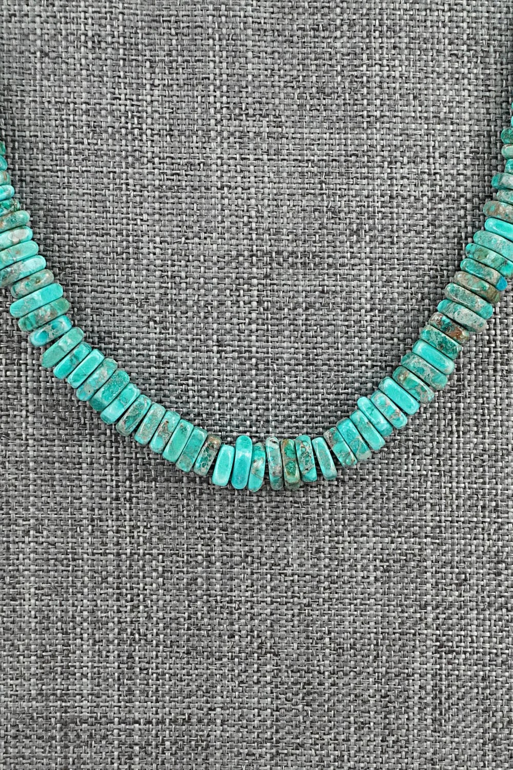 Turquoise & Sterling Silver Necklace 18" - Doreen Jake