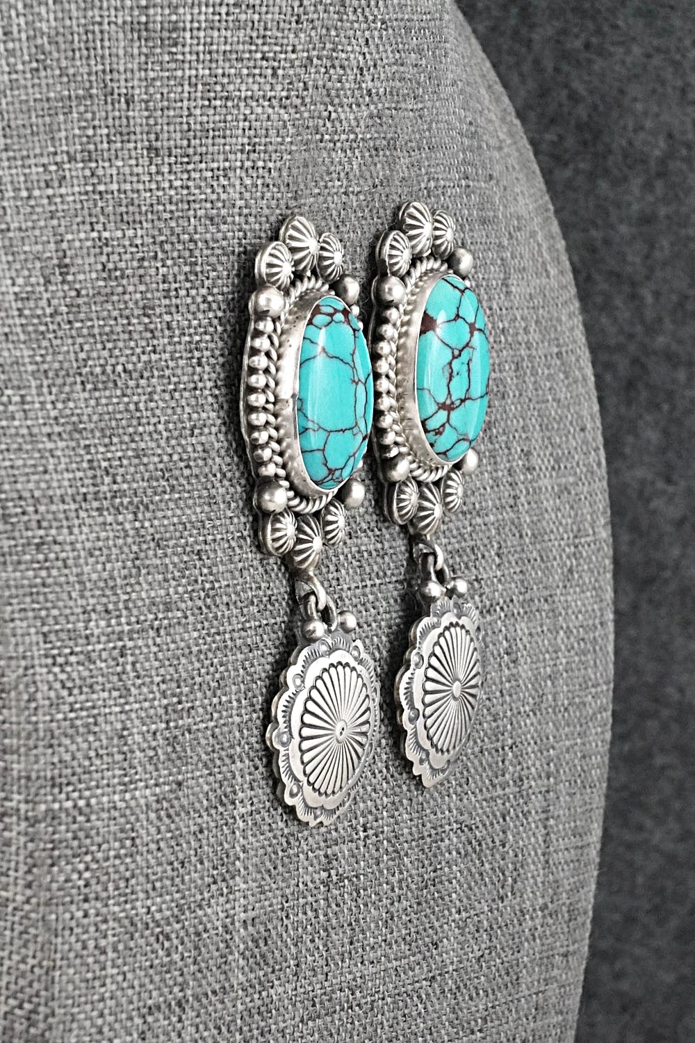 Turquoise & Sterling Silver Earrings - Michael Calladitto